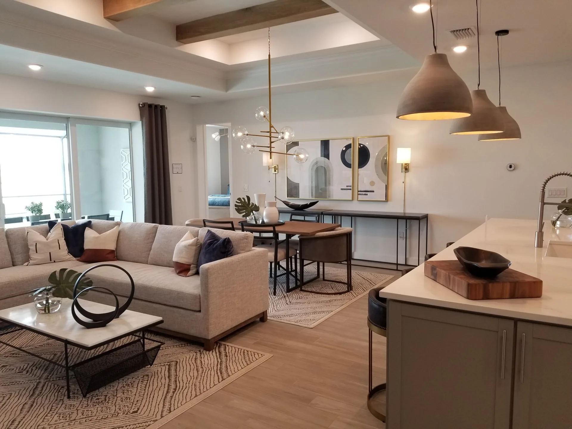 Modern open-concept home interior